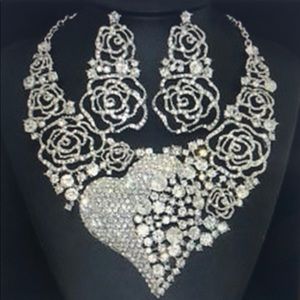 Bridal necklace and earrings